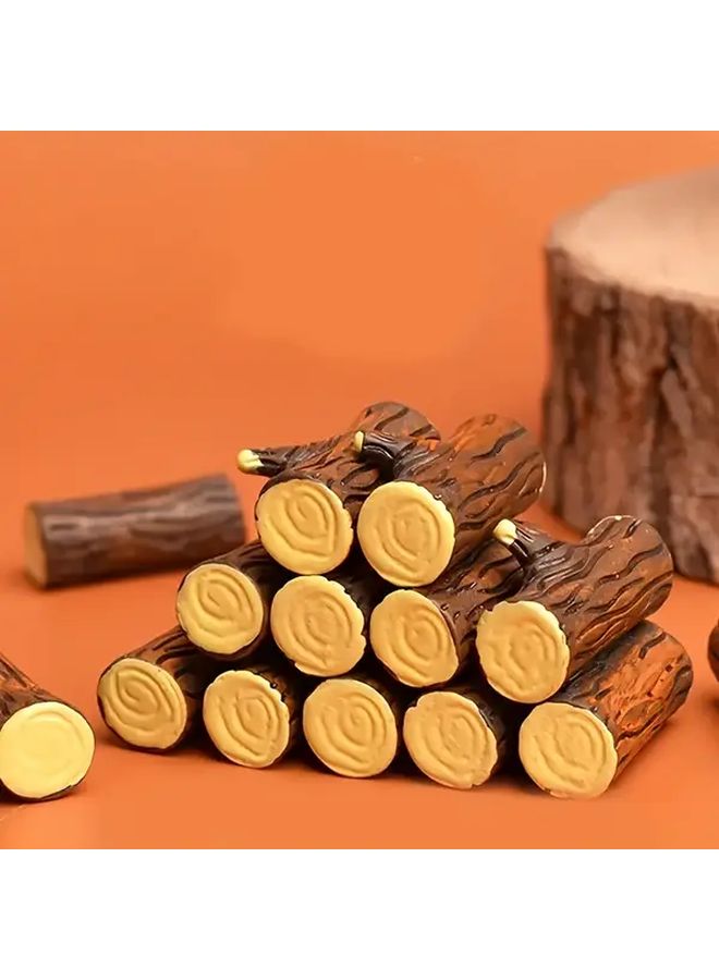 DIY Mini Resin Tree Stump Models Small Ornaments Vintage Style Home Decor Gifts - Image 2